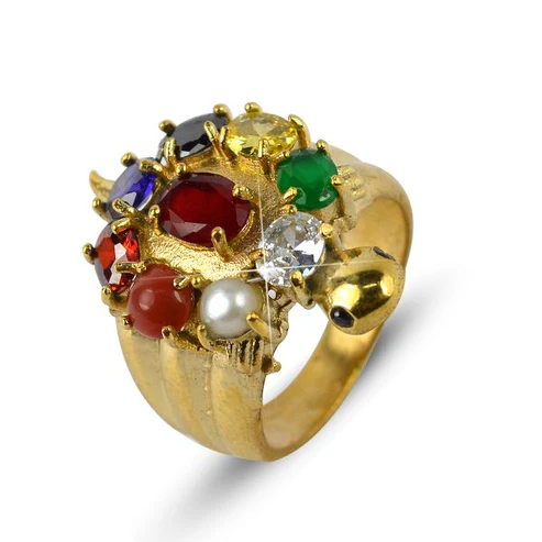 Turtle Navratan Ring