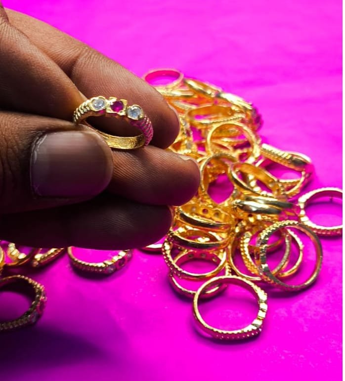 3 Stones pure Panchaloham Rings - Image 1