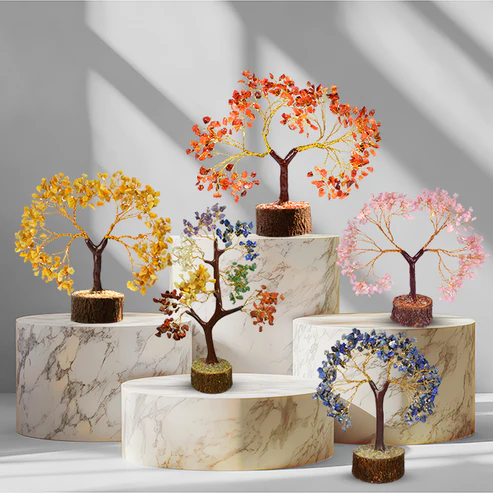 Natural Crystal Stone Tree 300 Beads - Image 1